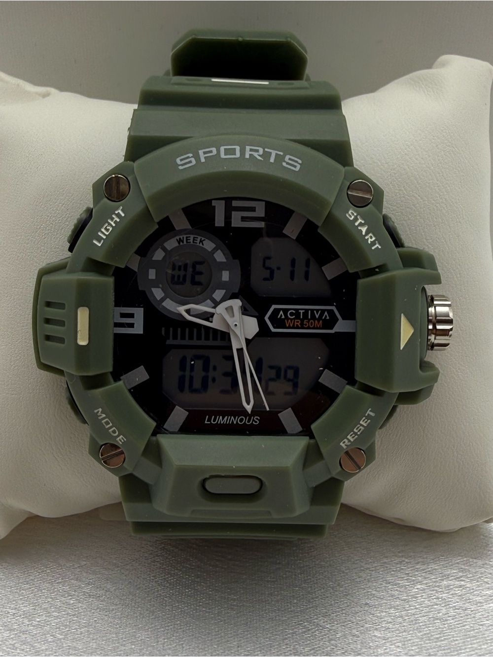Activa Neo x Invicta 55mm Green Digital Men’s Watch